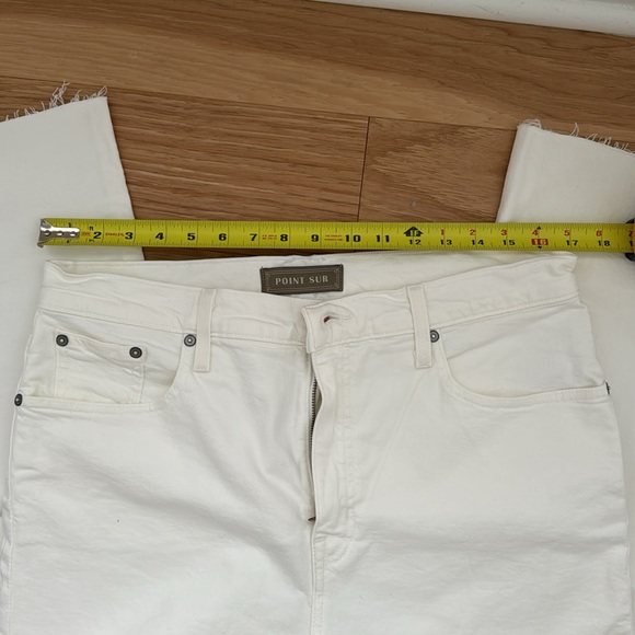 NWT J. Crew Pont Sur high waist, wide leg, white denim jeans, size 32 - Picture 10 of 14